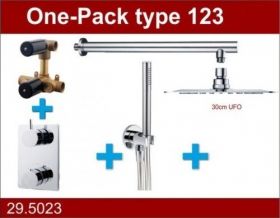 Wiesbaden Douche One-Pack inbouwthermostaatset type 123 (30 cm ufo)