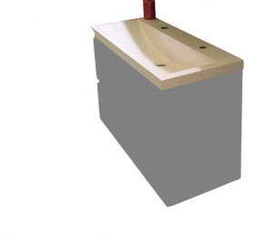 Wiesbaden Flag Wastafel 100x36 cm Met Kraangat