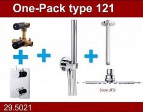 Wiesbaden Douche One-Pack inbouwthermostaatset type 121 (30 cm ufo)