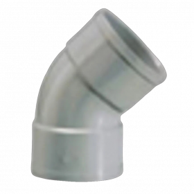 PVC Afvoerbocht 45 graden mof/mof grijs 110mm