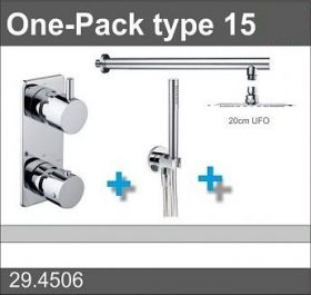 Douche One-Pack inbouwthermostaatset type 15 (20cm ufo)
