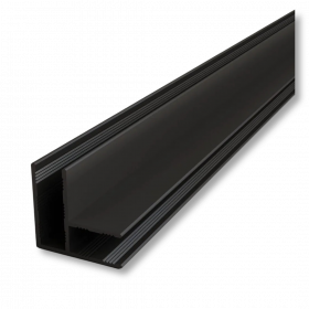 Wiesbaden Hoekprofiel tbv glaswand 1cm 200cm matzwart