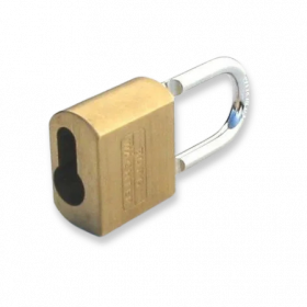 Burg Wächter Profi messing hangslot voor halve profielcilinders - 50 mm (beugel: 80 mm)