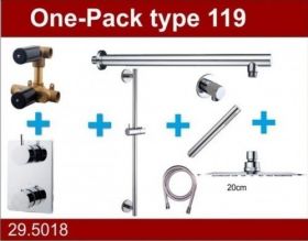 Wiesabaden Douche One-Pack inbouwthermostaatset type 119 (20cm ufo)