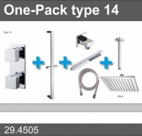 Douche One-Pack inbouwthermostaatset type 14 (30cm)