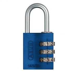 Abus 145/30 blauw aluminium cijfercombinatiehangslot - 30 mm