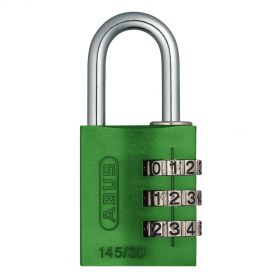 Abus 145/30 groen aluminium cijfercombinatiehangslot - 30 mm