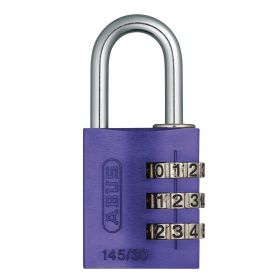 Abus 145/30 paars aluminium cijfercombinatiehangslot - 30 mm