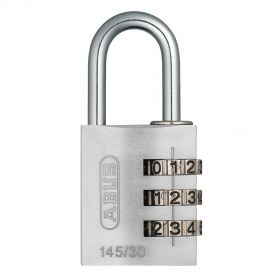 Abus 145/30 zilver aluminium cijfercombinatiehangslot - 30 mm