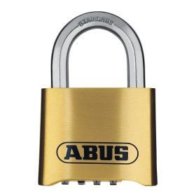 Abus 180IB/50 messing cijfercombinatiehangslot met hoge beugel - 50 mm