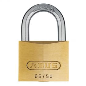 Abus 65/50 messing hangslot gelijksluitend - 50 mm