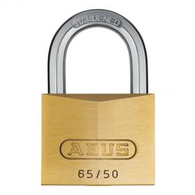 Abus 65/50 messing hangslot gelijksluitend - 50 mm