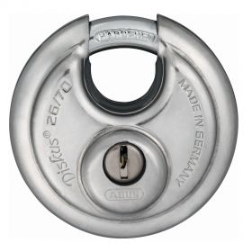 Abus 26/70 RVS discushangslot verschillend sluitend - 70 mm