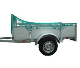 Afdeknet 1.90x1.15 meter. maaswijdte 4x4cm. groen. knooploos + wit elastisch koord