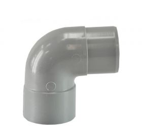 PVC Afvoerbocht 90 graden mof/spie grijs 40mm