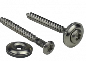 Spenglerschroeven A2 5,0x200 - Afdichtring 15mm / TX25 2-delig (50 stuks)