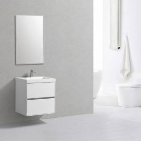 Badmeubel Compact greeploos 60 cm hoogglans wit