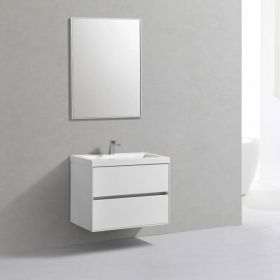 Badmeubel Compact greeploos 80 cm hoogglans wit