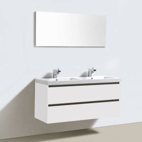 Badmeubel Trendline 120 cm hoogglans wit zonder kraangat