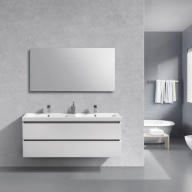 Badmeubel Trendline 140 cm hoogglans wit met 2 kraangaten