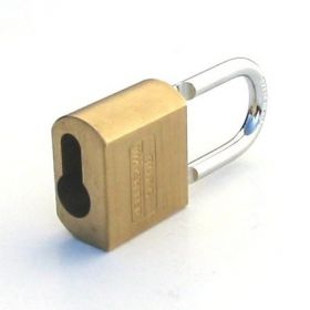 Burg Wächter Profi messing hangslot voor halve profielcilinders - 50 mm (beugel: 40 mm)