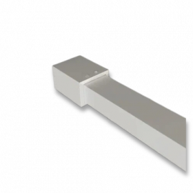 Wiesbaden Slim profielset+stabilisatiestang 120cm mat-wit