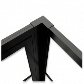 Wiesbaden Horizon koppelset inloopdouche met nisdeur mat zwart