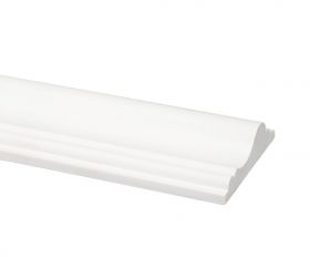 Grenen decorlijst FSC 18 x 68 mm 270 cm wit gegrond