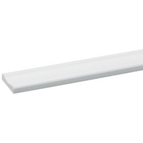 Grenen decorlijst FSC 8 x 45 mm 270 cm wit gegrond