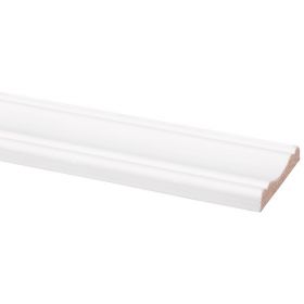Grenen decorlijst FSC 8 x 46 mm 270 cm wit gelakt