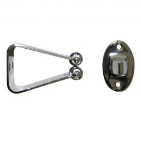 Deurvastzetter mat verchroomd met klem