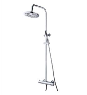 Wiesbaden Caral douche-opbouwset + Thermostaat mengkraan chroom