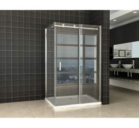 Block douchecabine met schuifdeur 1400x1000x2000 chroom 8mm NANO