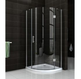 Wiesbaden Sphere 1/4 ronde douchecabine RS 900x900x2000 chroom 8mm NANO
