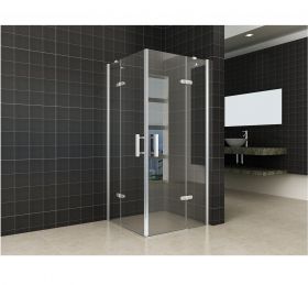 Wiesbaden Corner douchecabine 900x900x2000 chroom 8mm NANO