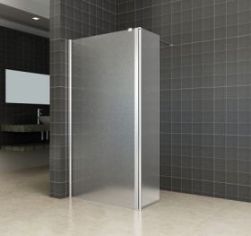 Wiesbaden zijwand + scharnierprofiel links 350x2000 10mm NANO geheel matglas