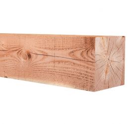 Douglas paal 4-ex log vers gezaagd ruw 100x100x4000 - bestelartikel - levertjd ca. 2 weken