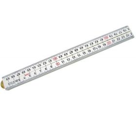 Super Prof Timmermansduimstok SOLA kunststof wit 4-delig