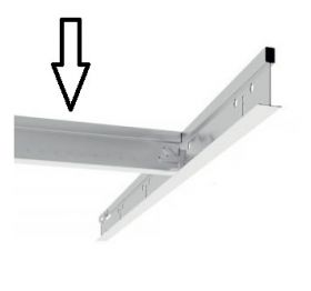 Q-line T24 Dwarsprofiel wit 38 mm L= 1200 mm - 60 stuks