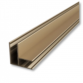 Wiesbaden Hoekprofiel tbv glaswand 1cm 200cm messing