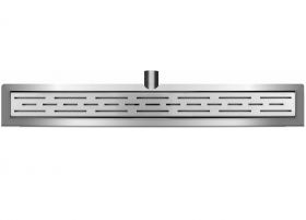 Wiesbaden RVS douchegoot + flens + RVS sifon 90x7cm