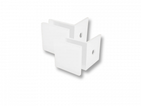 Wiesbaden set a 2 glaskoppelingen tbv profielloze inloopdouche mat-wit