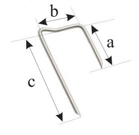 FOS panhaak 400/001 40-30-70 mm kop-/spijkerhaak OH RVS - 500 stuks