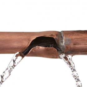 Gesprongen waterleiding repareren