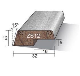 Meranti glaslat zs12 12x32mm 490cm gegrond met sponning