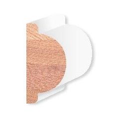 Gootlijst hardhout wit