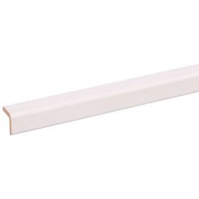 Grenen hoeklat FSC 20 x 20 mm 270 cm wit gegrond