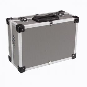 Grijze aluminium gereedschapskoffer - 320 x 230 x 155 mm