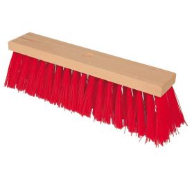 Harde Bezem / Harde Veger SUPER PROF 350 mm. rood