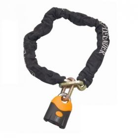 Hardstalen ketting met hangslot - 150 cm